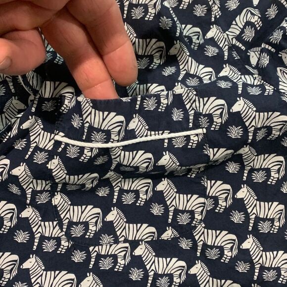 J. Crew Navy and White Patterned Shirt, medium - Picture 7 of 9